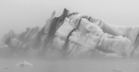 Foggy Iceberg at Glacier Lagoon